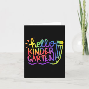 Hello Kindergarten Teacher Tie Dye Welcome Byck To Card