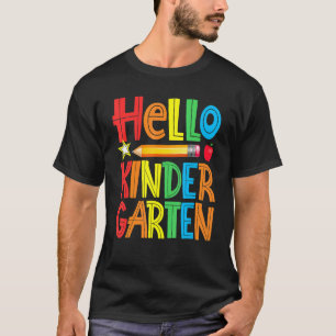 Hello Kindergarten Teacher Welcome Back To School T-Shirt