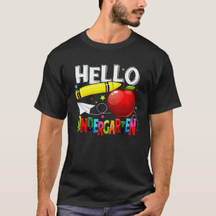 Hello Kindergarten Teacher Welcome Back To School T-Shirt