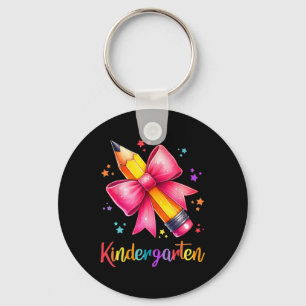 Hello Kindergarten Team Cute Pencil Teacher Back T Key Ring