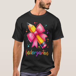 Hello Kindergarten Team Cute Pencil Teacher Back T T-Shirt