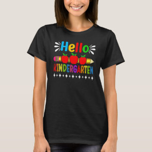 Hello Kindergarten Team Kinder Back To School Squa T-Shirt