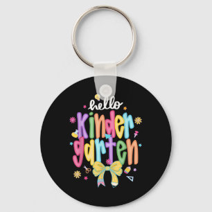 Hello Kindergarten Team Kinder Back To School Teac Key Ring