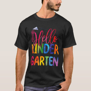 Hello Kindergarten Team Kinder Back To School Tie  T-Shirt