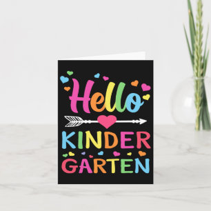 Hello Kindergarten Team Kinder Byck To School Teac Card