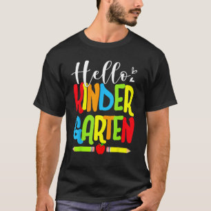 Hello Kindergarten Team Kinder Funny Back To Schoo T-Shirt
