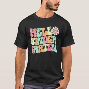 Hello Kindergarten Team Kinder Teacher Girl Back t T-Shirt