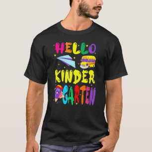 Hello Kindergarten Team Kinder Teacher Kids Back T T-Shirt