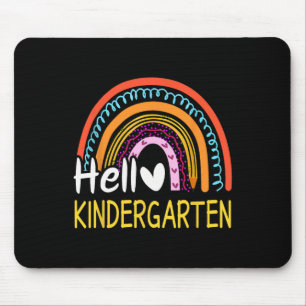 Hello Kindergarten Team Teacher Back to School Rai Mouse Mat