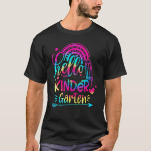 Hello Kindergarten Team Tie Dye Back To School Tea T-Shirt