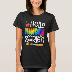 Hello Kindergarten Tie Dye Back To School Teacher T-Shirt