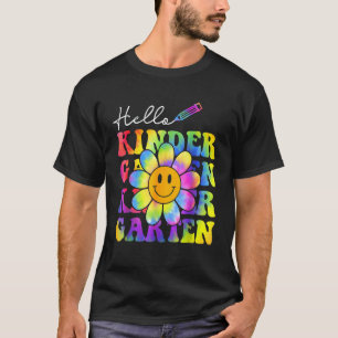 Hello Kindergarten Tie Dye Back To School Teachers T-Shirt