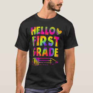 Hello Kindergarten Tie Dye Teacher Kids Crush Back T-Shirt