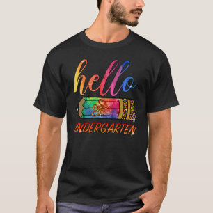 Hello Kindergarten Tie Dye Teachers Kids Back To S T-Shirt