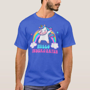 Hello Kindergarten Unicorn Back To School First Da T-Shirt