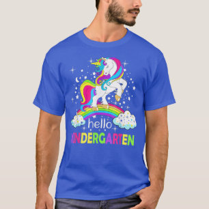 Hello Kindergarten Unicorn First Day Of School T-S T-Shirt