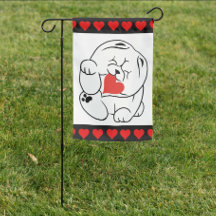 HELLO KOKORO Chow dog    Garden Flag