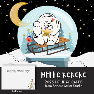 HELLO KOKORO Chow dog holiday Card