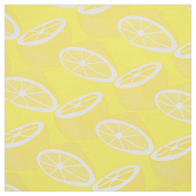Hello Lemon modern yellow fruit Fabric (Swatch)
