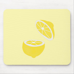 Hello Lemon modern yellow fruit Mouse Mat