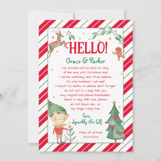 Hello Letter from Your Elf Letter Invitation