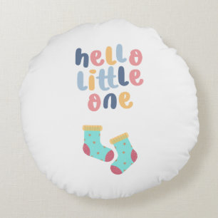 Hello Little Baby Boho Throw Pillow