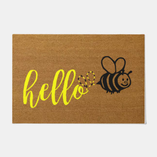 Hello Little Bee Doormat, Welcome DoorMat