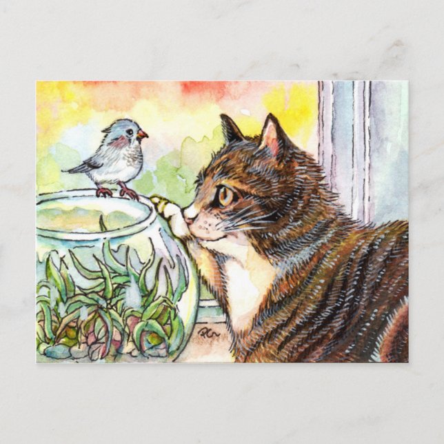 Hello Little Bird Postcard (Front)