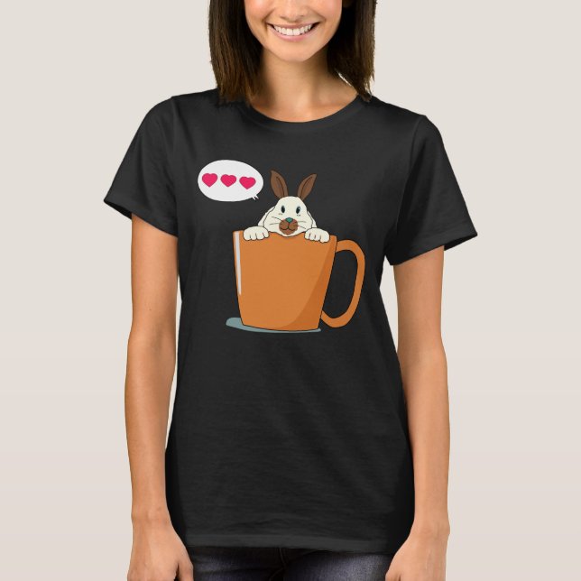 Hello little brown ears bunny T-Shirt (Front)