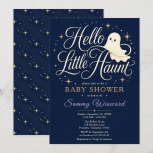 Hello Little Haunt Halloween Baby Shower Invitation