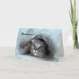 Hello Little Kitty Thank You Notecard