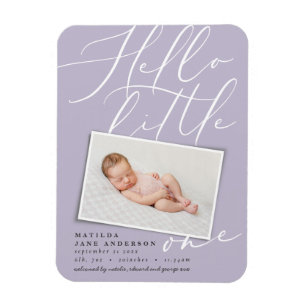 Hello little one chic elegant modern photo magnet
