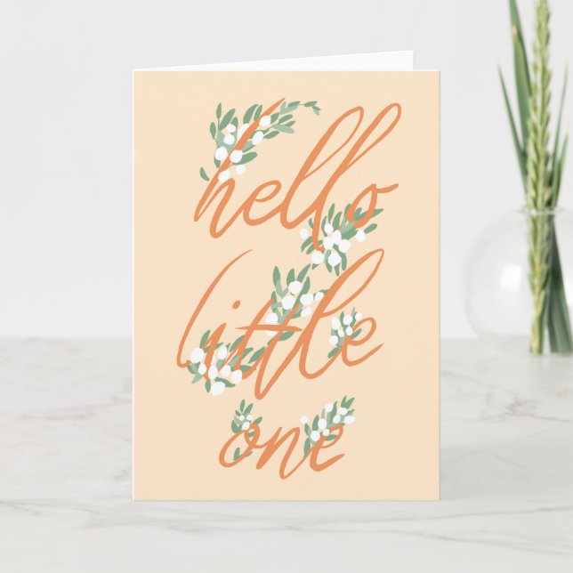 Hello Little One New Baby Card (Front)