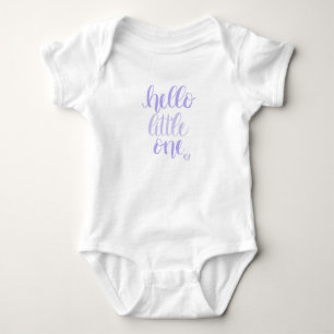 Hello Little One Purple Baby Bodysuit