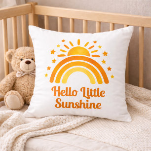 Hello Little Sunshine Rainbow Baby Shower Cushion