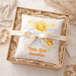 Hello Little Sunshine Sweet Baby Sky Blue Cushion
