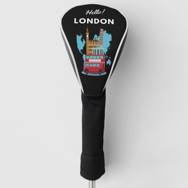 Hello London Golf Head Cover (Front)