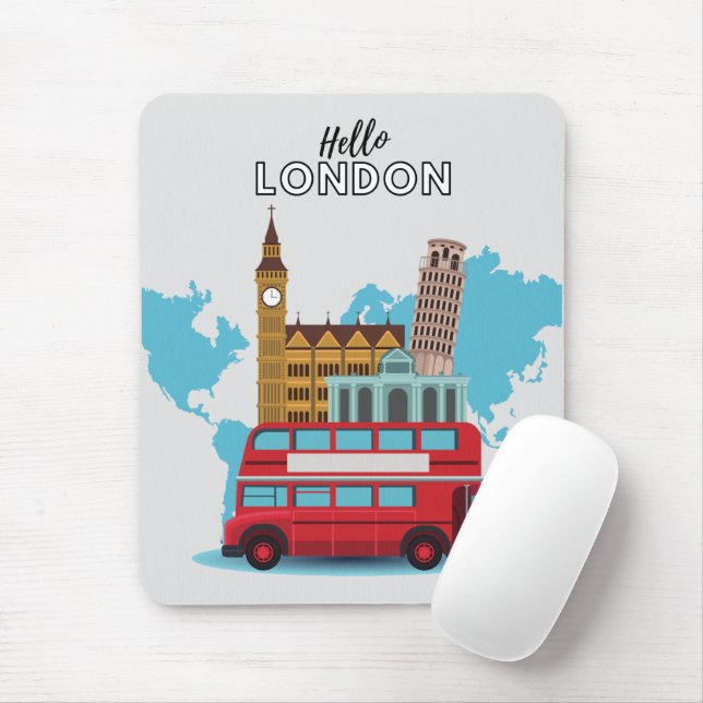 Hello London Mouse Mat (With Mouse)