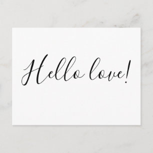 Hello love postcard