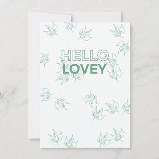 Hello lovey card