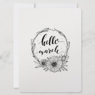 Hello March Line Art