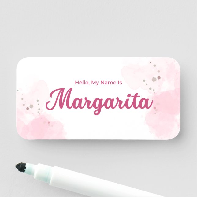 Hello Margarita Classic Name Tag (In Situ)