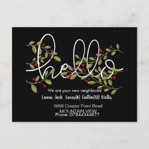 Hello meet the neighbours postcard