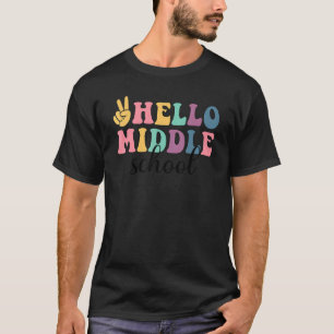 Hello Middle School Here I Come Retro Vintage Back T-Shirt