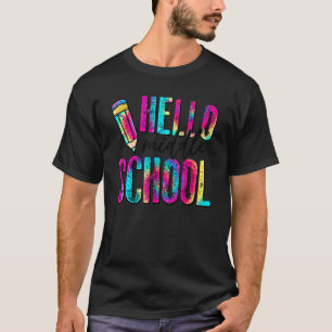 Hello Middle School Tie Dye Student Back To School T-Shirt
