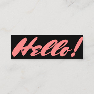 Hello mini style mini business card
