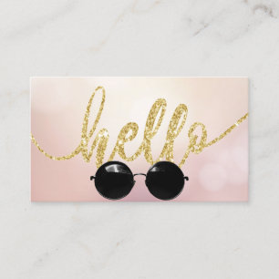 Hello Modern Sunglasses Modern Beauty Salon Business Card