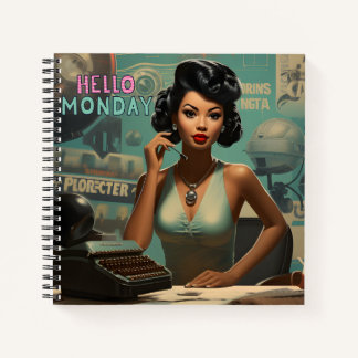 Hello Monday Vintage Timeless Elegance  Notebook