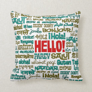Hello (Multi Language) Pillow