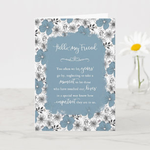 Hello My Friend Vintage Blossoms Card